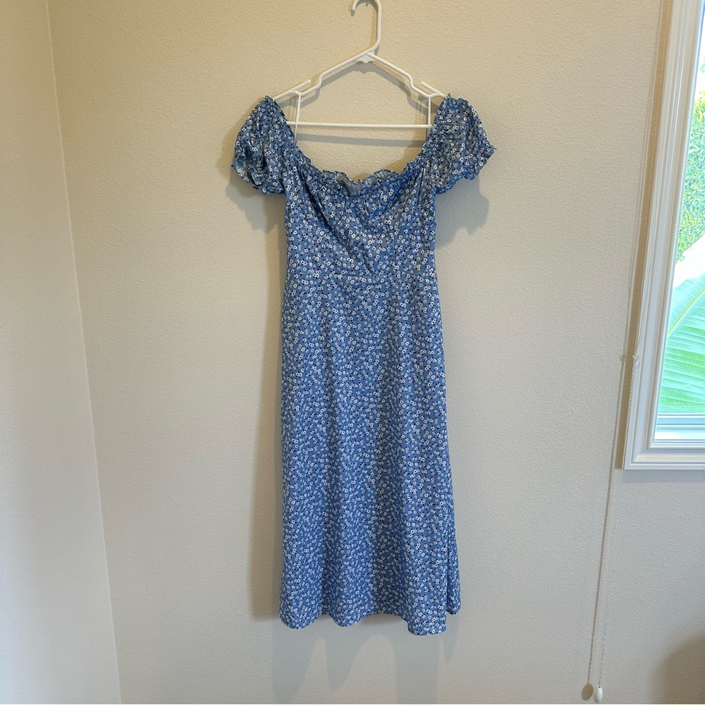 Princess Polly Navy Floral Midi Dress